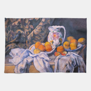 Linge De Cuisine Paul Cezanne - Nature morte avec rideau