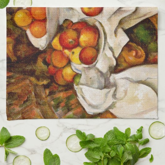 Linge De Cuisine Paul Cezanne Pomples Oranges Impressionnisme (Plié)