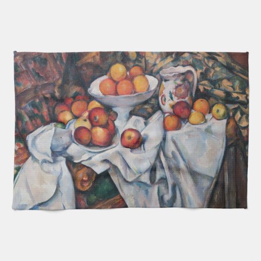 Linge De Cuisine Paul Cezanne - Vie morte, Pommes et Oranges (Horizontal)