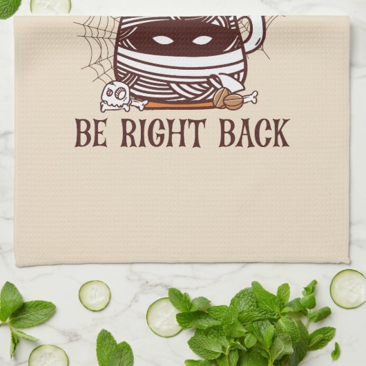 Linge De Cuisine Pause café - Thème Halloween (Plié)