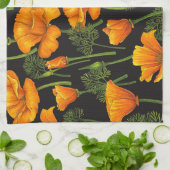 Linge De Cuisine Pavot de Californie (Plié)