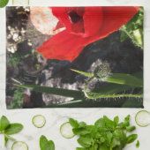 Linge De Cuisine Pavot rouge (Plié)