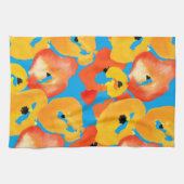 Linge De Cuisine Pavot rouge et orange (Horizontal)