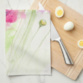 Linge De Cuisine Pavots peints 3 d'aquarelle (Quart Plié)