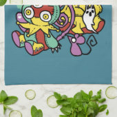 Linge De Cuisine Paw-sitively Frightful | Monstrous Cats Halloween  (Plié)