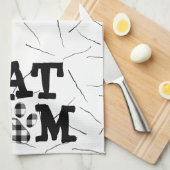 Linge De Cuisine Pawprint maman chat avec poils de chat (Quart Plié)