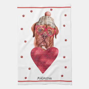 Linge De Cuisine Paws Amoureux des chiens Valentine Cadeau Français