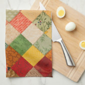 Linge De Cuisine Pays Automne Diamant Motif (Quart Plié)