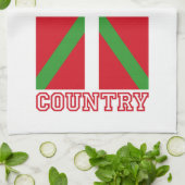 Linge De Cuisine Pays et ikurriña Basques, (Plié)