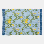 Linge De Cuisine Pays français bleu de feuille d'Espalier de citron (Horizontal)