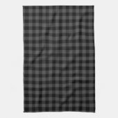 Linge De Cuisine Pays noir et gris plaid (Vertical)