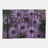 Linge De Cuisine Pays occidental primitif Planche à grange pourpre (Horizontal)