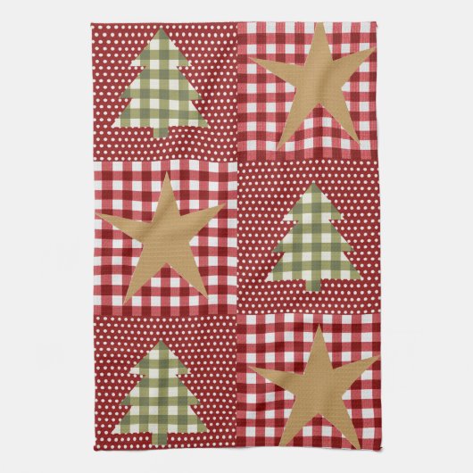 Linge De Cuisine Pays Rustique Noël primitif (Vertical)