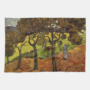 Linge De Cuisine Paysage, arbres et personnages de Vincent van Gogh