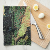 Linge De Cuisine Paysage avec Château d'Auvers par Vincent van Gogh (Quart Plié)