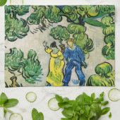 Linge De Cuisine Paysage avec couple Marche par Vincent van Gogh (Plié)