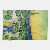 Linge De Cuisine Paysage avec couple Marche par Vincent van Gogh (Horizontal)