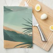 Linge De Cuisine Paysage Boho Terracotta Sage Coastal Bay Coucher d (Quart Plié)