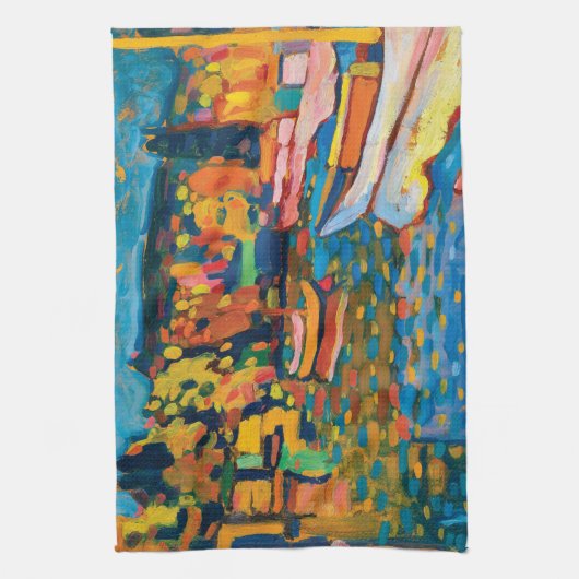 Linge De Cuisine Paysage d'automne avec bateaux de Wassily Kandinsk (Vertical)