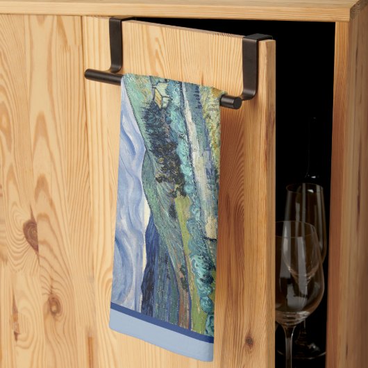 Linge De Cuisine Paysage de Saint-Rémy par Vincent Van Gogh (Pliage en tiers)