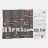 Linge De Cuisine Paysage d'hiver Art Arbre (Horizontal)