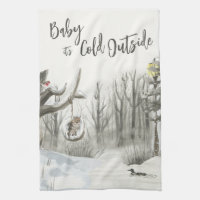 Paysage d'hiver Baby son froid dehors