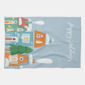 Linge De Cuisine Paysage d'hiver maisons Whimsical Holdiay (Horizontal)