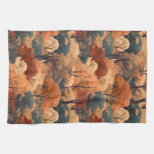 Linge De Cuisine Paysage forestier d'automne stratifié - Bois rusti (Horizontal)