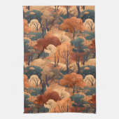 Linge De Cuisine Paysage forestier d'automne stratifié - Bois rusti (Vertical)