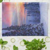 Linge De Cuisine Paysage hivernal (Plié)