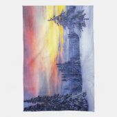 Linge De Cuisine Paysage hivernal (Vertical)