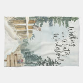 Linge De Cuisine Paysage hivernal Marche dans un pays d'hiver (Horizontal)