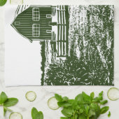 Linge De Cuisine Paysage rural maison de ferme de style coupe (Plié)