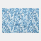 Linge De Cuisine Paysage Toile Bleue Classique (Horizontal)