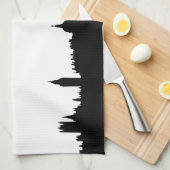 Linge De Cuisine Paysage urbain de silhouette d'horizon de Londres (Quart Plié)