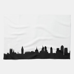 Linge De Cuisine Paysage urbain de silhouette d'horizon de Londres