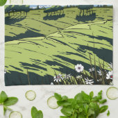 Linge De Cuisine Paysage Vintage Japonais La Nuit (Plié)