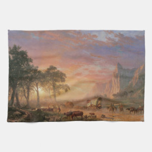 Linge De Cuisine Paysage Vintage, Oregon Trail par Bierstadt