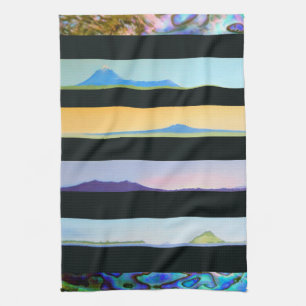 LINGE DE CUISINE PAYSAGES DE LA NOUVELLE-ZÉLANDE DE L'ÎLE DU NORD