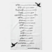 Linge De Cuisine Peace in 17 languages spoken by Jews (Vertical)