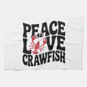 Linge De Cuisine Peace Love and Crawfish Cajun  (Horizontal)