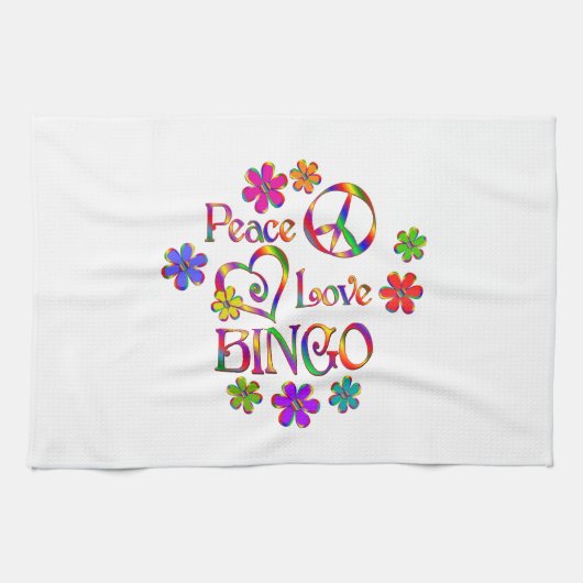 Linge De Cuisine Peace Love Bingo (Horizontal)