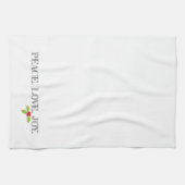 Linge De Cuisine Peace Love Christmas Holly Festive Holiday (Horizontal)