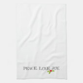 Linge De Cuisine Peace Love Christmas Holly Festive Holiday (Vertical)