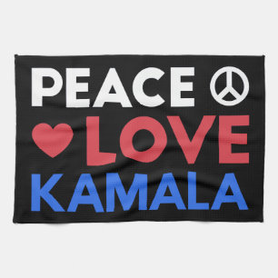 Linge De Cuisine Peace Love Kamala I - Kamala Harris Pour Président
