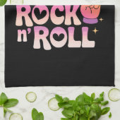 Linge De Cuisine Peace Love Rock n Roll - Typographie inspirée par  (Plié)