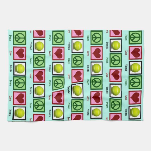 Linge De Cuisine Peace Love Tennis (Horizontal)