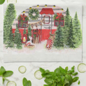 Linge De Cuisine Peace on Earth Christmas Trailer Camper Rustic (Plié)