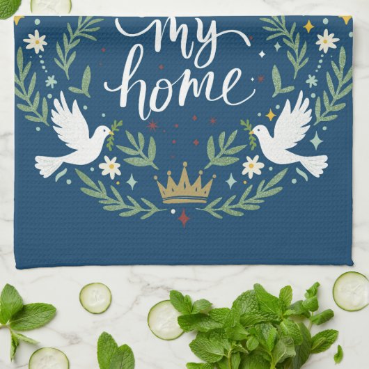 Linge De Cuisine Peace Rules My Home (Plié)