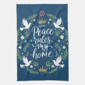 Linge De Cuisine Peace Rules My Home (Vertical)